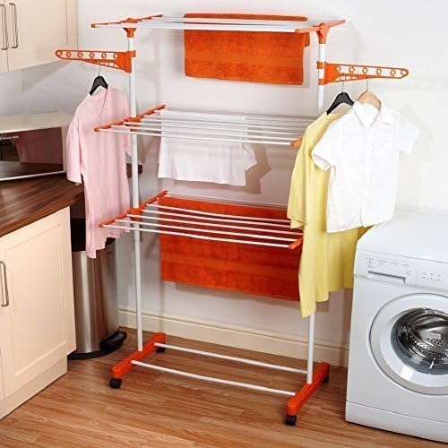 BELDRAY 3 TIER DELUXE FOLDING 15M CLOTHES TOWEL AIRER DRYER DRYING RACK STAND