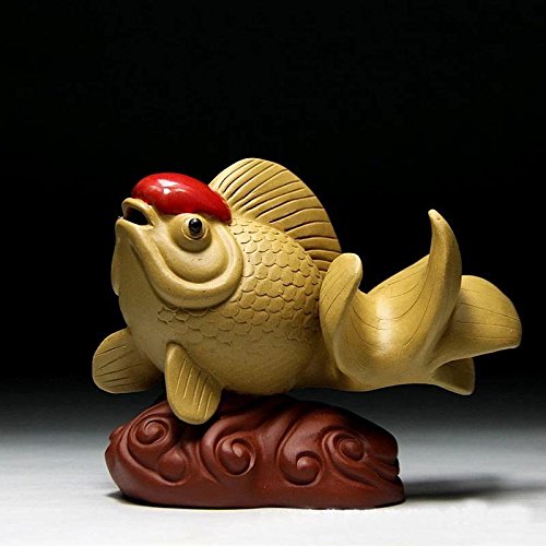Blue Stones Authentic Purple Clay Auspicious Fish Tea Pet Office Kung Fu Tea Set Accessories Natural