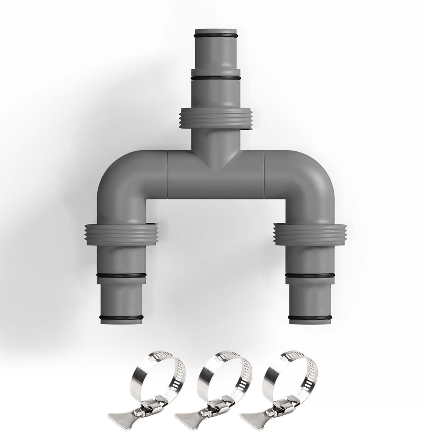 Photo 1 of NICENICY Pool Hose Connector, 1-1/4" with 1-1/2" Hose Adapter, Hose Connector for Hose Adapter and Filter Pumps (Y Joint-3 Heads 1.25"&1.5")