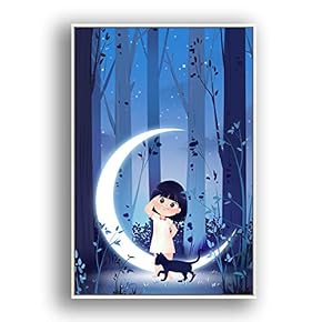 Framed Canvas Wall Art for Living Room, Bedroom Flow in The Dream Canvas Prints for Modern Home Decoration Ready to Hang - 16"x24" inches