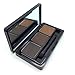 Ucanbe 3 Colours Waterproof Eyebrow Powder/Shadow Palette with Double Sided Brush,#2