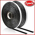 High Density Foam Seal Strip Self Adhesive Weather Stripping Insulation Soundproofing Foam Tape, 2 Rolls,1/16"Thick, 1/2", 50Ft per Roll