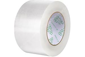 Transparent Packing Tape, Thick and Durable, Wide Tape for Sealing Cartons, Transportation, Moving, Mailing, and Office Stora