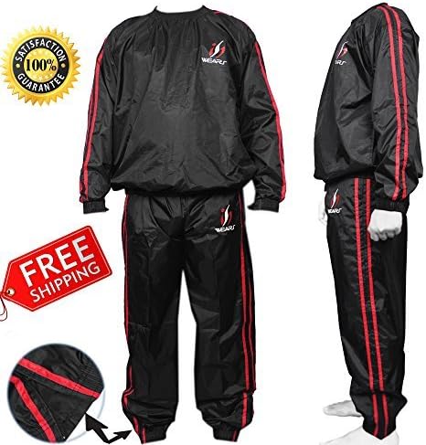 ISH Sports Heavy Duty Sweat Sauna Suit Gym Exercise Suit Fitness Weight Loss Sweating Track Suit Fitness Suit