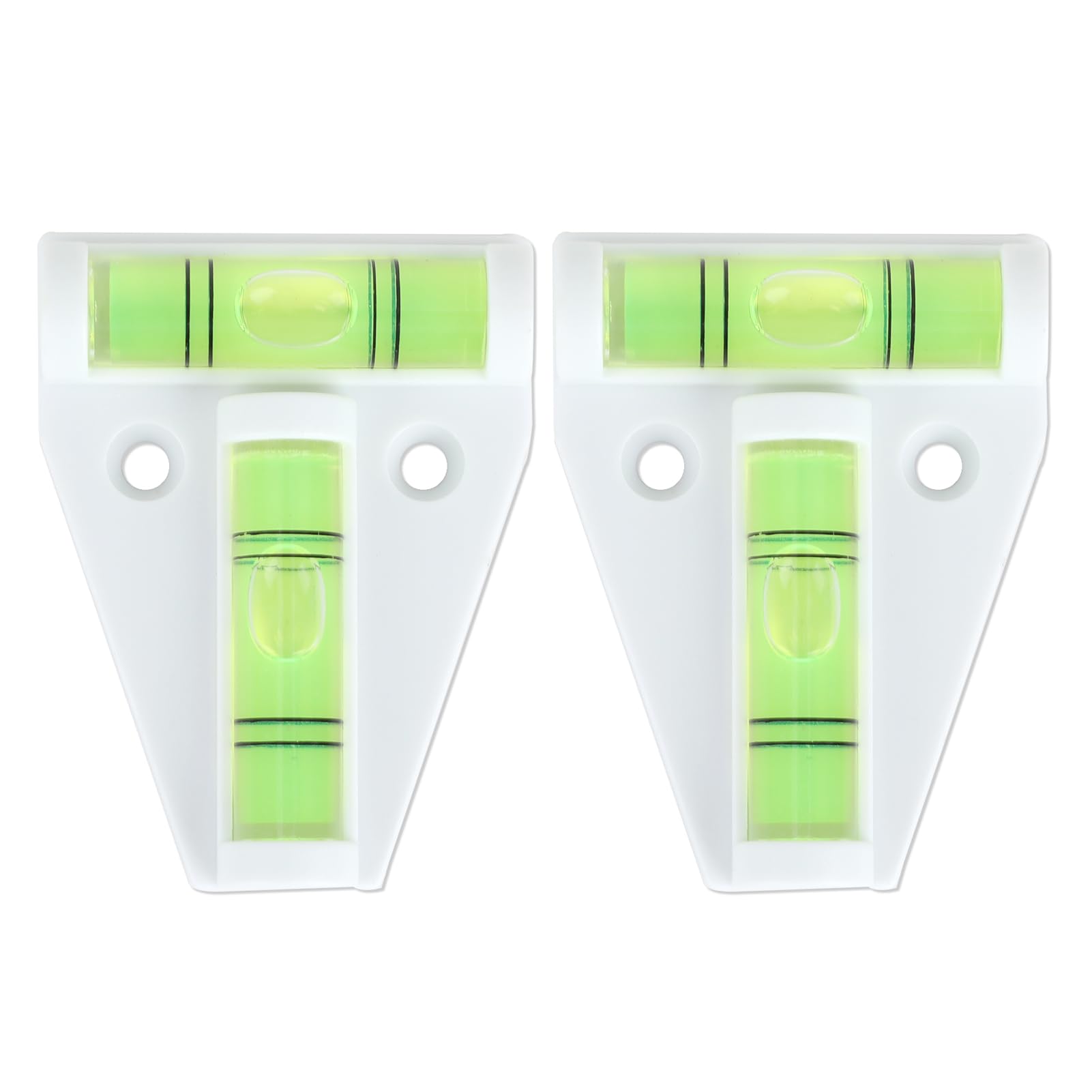 2 Pcs T Type Spirit Level, Mini Level Spirit Caravan Leveller Devices Cross Check Spirit Bubble Level, Small 2 Way Bubble Leveling Device Motorhome Gadgets Levellers for Campervan Tripods Trailers