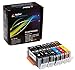 6 Pack Arthur Imaging Compatible Ink Cartridge Replacement for Canon PGI-270XL CLI-271XL (2 Large Black, 1 Small Black, 1 Cyan, 1 Yellow, 1 Magenta, 6-Pack)