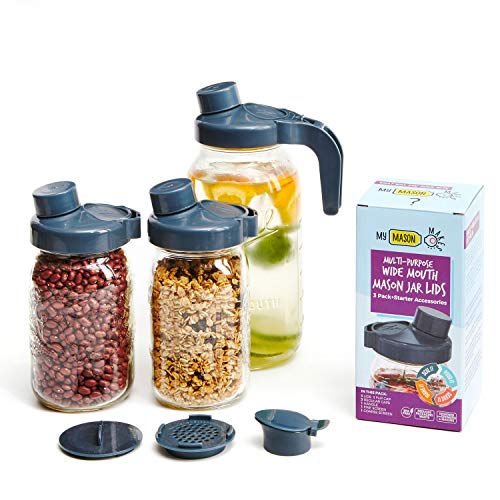 Nourished Essentials My Mason Makes Mason Jar Drinking Lids and Mason Jar Pour Spout Lid 3
