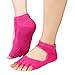UNIQEE Grip Toeless Yoga Pilates Barre Socks with Non Slip Massage Silicone Dot for Women (4 pairs)
