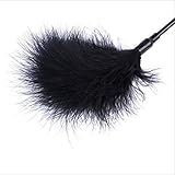Vi.yo 1 Piece Provocative flirting long-handled feathers Adult Spanking Whip SM Tool Toy(Black)