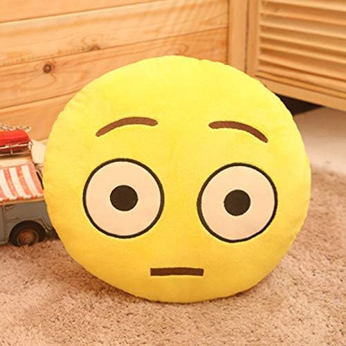 QQ Emoji,LtrottedJ 32cm Soft Emoji Smiley Emoticon Stuffed Plush Toy Doll Pillow Case Cover (M)