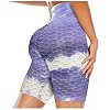 Binggong Sportshorts voor dames, Honeycomb Ruched Booty Shorts Hoge Taille Yoga Broek Sexy Tight Leggings Push Up Gym…