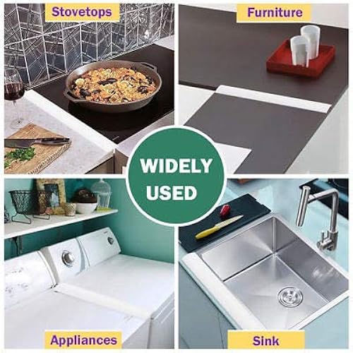 Uqiangy Silicone Stove Gap Covers, Oven Gap Fillers Seals Gaps Between Stove And Countertop Easy To Install Heat Resistant