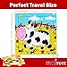 Set of 4: 9 Piece Wooden Farm Animal Puzzles. Kids Colorful Educational Jigsaws include Cow, Duck, Pig and Chicken. For toddlers and preschoolers over 3 years, by INTELLITOYZ