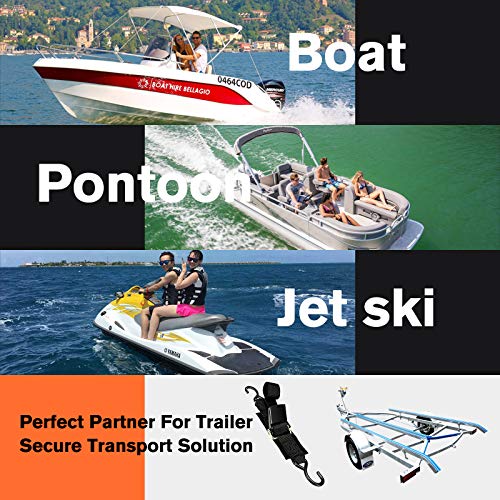 WELLUCK Boat Trailer Transom Tie Downs Straps 1200 LBS, 2" x 4