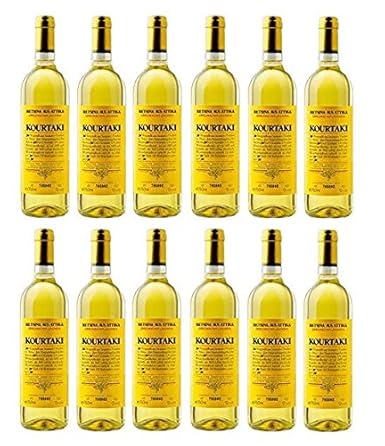 12x 750 ml Retsina Kourtaki Spar Set 12% gehartzter Weißwein Weiß Wein aus Griechenland Attika Savatiano