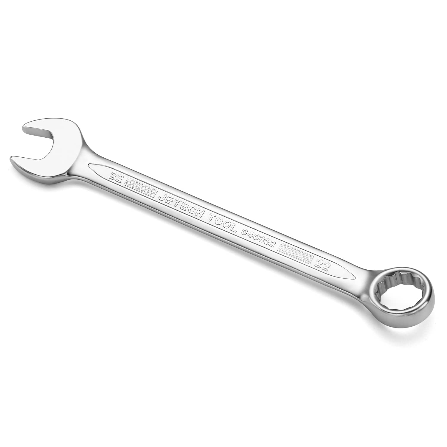 Jetech 22mm Combination Spanner - Durable Cr-V Steel High Strength 12 Point Double Head Wrench in Sand Blasted Finish