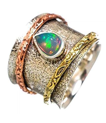 Unique silver spinner rings for women men cities and