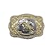 Belt Buckle Bull Riding Western Bull Rider Rodeo (Gold And Silver 2nd Design)