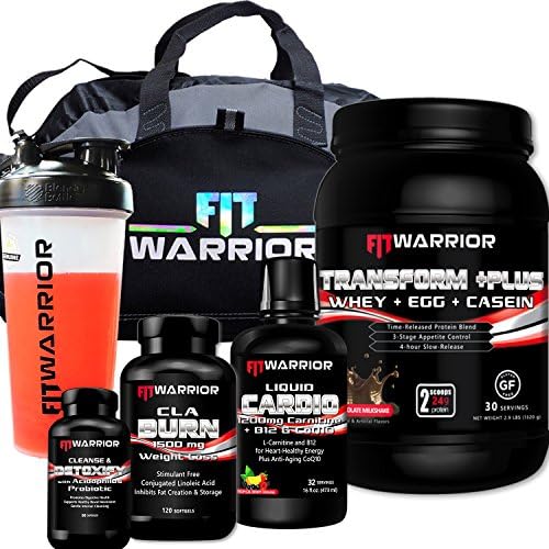 Ultimate Weight Loss Stack - Whey/Egg/Casein Protein + CLA + Carnitine + Detox + Blender Bottle + Gym Bag (Chocolate Milkshake Protein)