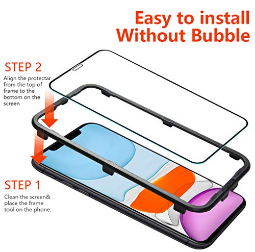 Leadstar compatible iPhone 11 and iPhone XR Screen Protector 6.1 Inch Premium 3D Tempered Glass Screen Protector for IPhone 11 and IPhone XR 6.1 Inch （Case friendly）