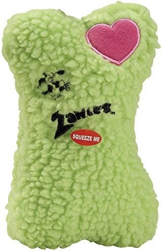 Zanies Embroidered Berber Bone Dog Toys, Green