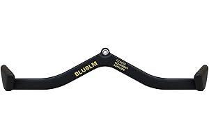 BLUSLM LAT Pull Down Bar for Cable Machine, LAT Pulldown Attachments T Bar V Bar Cable Attachment, Back Tricep Bar Strength Training Handle