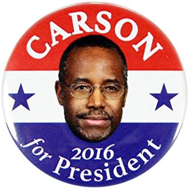 2016 DR. BEN CARSON for PRESIDENT CAMPAIGN BUTTON, 2.25" bcds