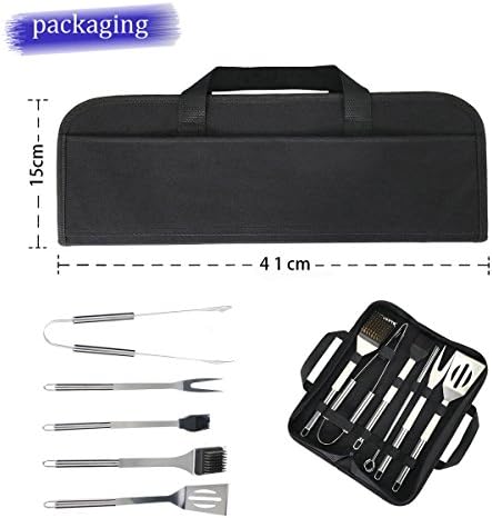 TEENO Kit Barbecue Outil de Barbecue en Acier Inoxydable Ustensiles De Barbecue pour Grillades - Mes Grillades TEENO Kit Barbecue Outil de Barbecue en Acier Inoxydable Ustensiles De Barbecue pour Grillades
