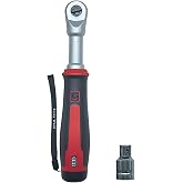 ZOPRLUVI Cordless Electric Slim Ratchet, 3.6V Type-C Rechargeable Power Ratchet with LED Work Light, 320 RPM 3N&middot;m Powered Torque, Manual 60N&middot;m Support for Automotive Home Maintenance, Red/Black