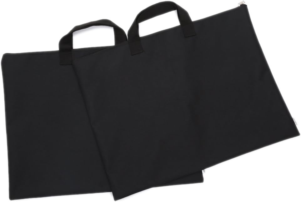 Augbunny 600D Portfolio Waterproof with Handle and Zipper for Student and Artist 2-Pack, Black, M - Image 3