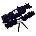 Miranda's Bridal Women's Satin Bridal Garters Wedding Garters With Bow Navy Blue