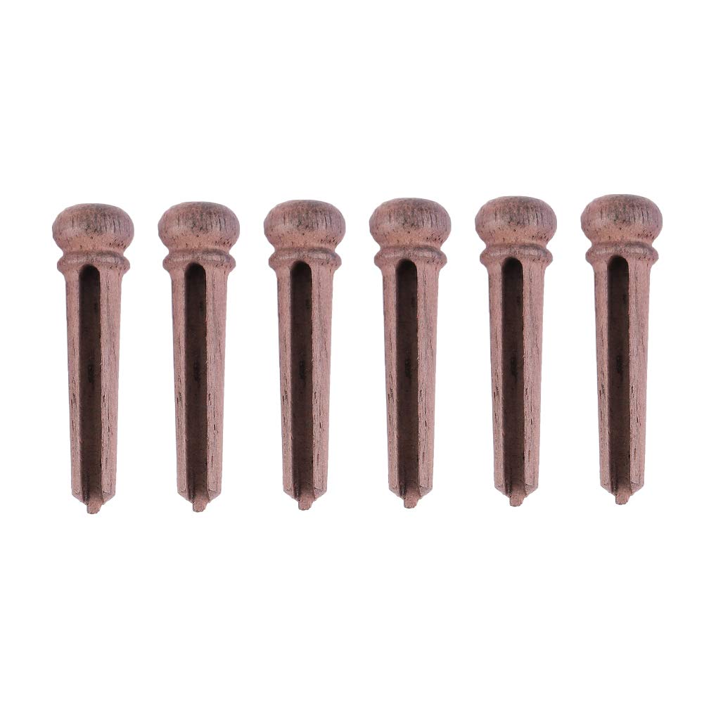 6Pcs Acoustic Guitar String Pegs Rosewood Guitar Bridge Pins for Taylor Martin Acoustic Guitar Replacement