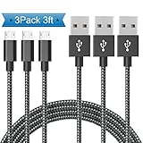 Vanzon Micro USB Cable,3Pack 3FT Nylon Braided High Speed 2.0 USB to Micro USB Charging Cables Android Fast Charger Cord for Samsung Galaxy S7 Edge/S6/S5/S4,Note 5/4,HTC,LG,Tablet (Black White)