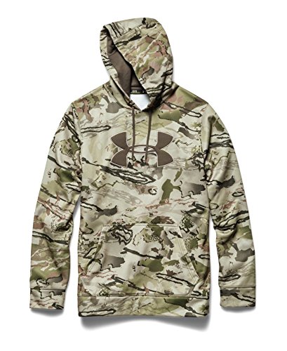 Under Armour 1249745-904 ColdGear Big Logo Camo Hoodie for Men, Ridge Reaper Camo Barren & Brown - Medium