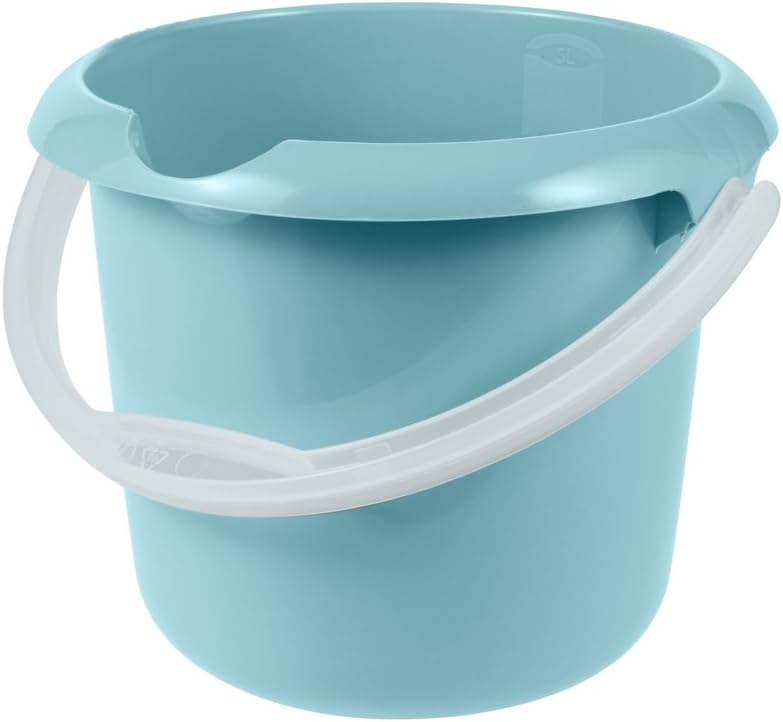 keeeper Eimer mit integrierter Mess-Skala und ergonomischem Griff, 5 l, Mika, Hellblau
