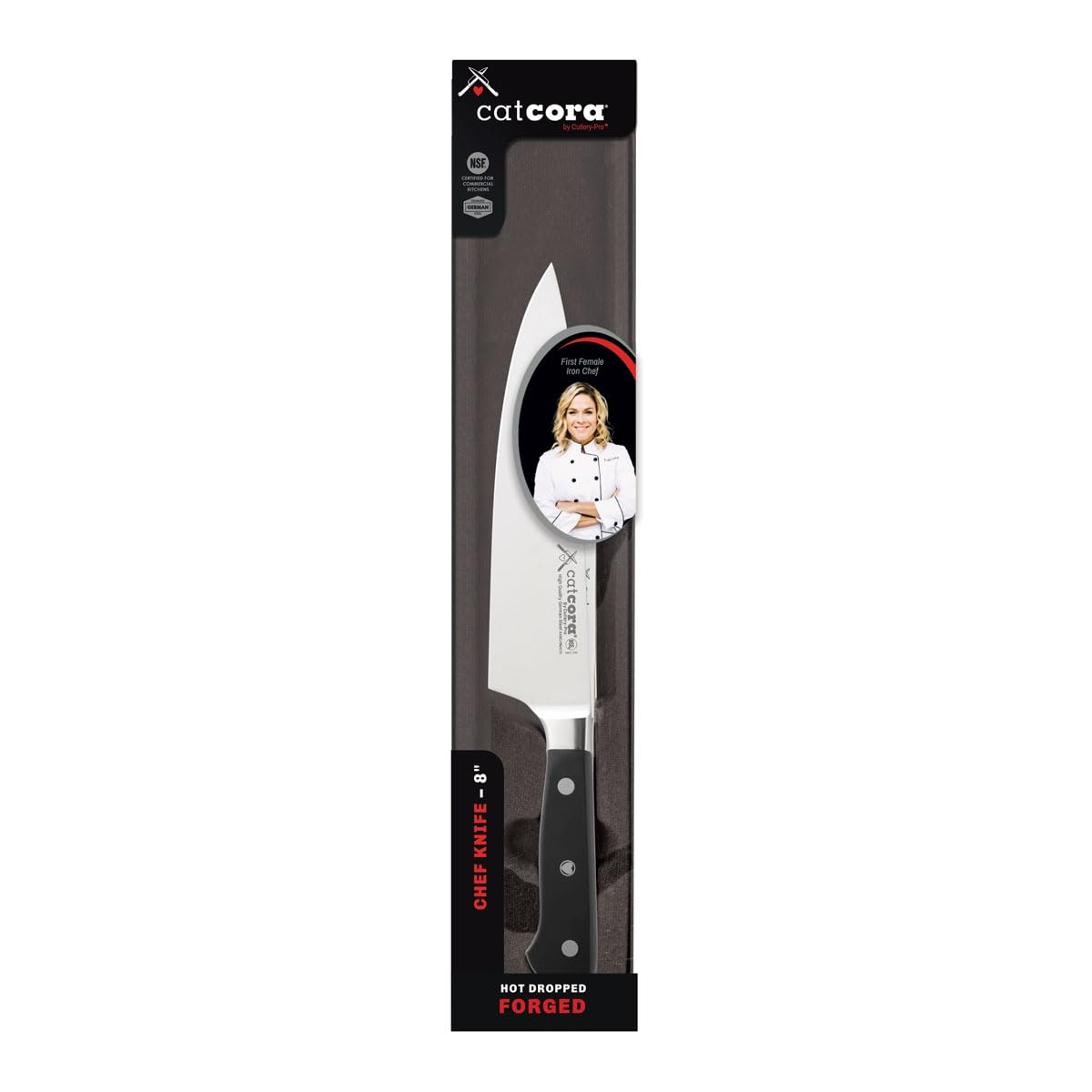 Photo 1 of Cutlery-Pro Cat Cora Forged Chef Knife, Professional 8-Inch German Steel Blade For Produce, Meat, Herb Cutting, Ergonomic Triple-Rivet Handle, NSF-Certified Kitchen Knife
