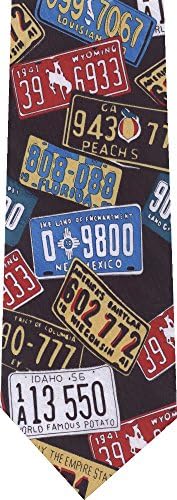 License Plates New Novelty Tie