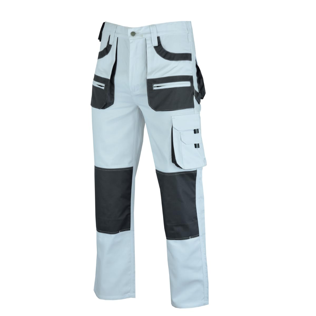 MS9 Mens Painters Decorators Cargo Combat Working Work Trouser Trousers Pants Jeans White