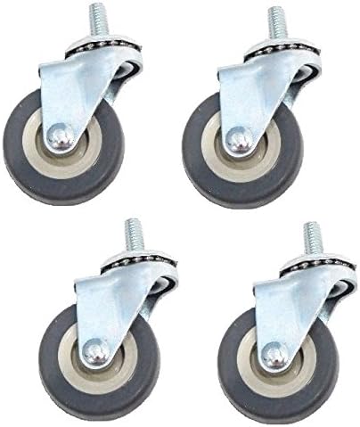 Stem Casters w/ 2" Gray TPR Wheel 65 lb Capacity Wheel and 5/16"-18 x 3/4"Threaded Stem
