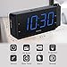 DreamSky Projection Alarm Clock Radio with USB Charging Port & FM Radio 10 Preset Stations, 2 Inches Large Blue Led Number with Dimmer, Snooze, Sleep Timer,12H Display, Plug in Clock for Bedroom