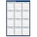 Delane 24 x 36 Wet Dry Erase 12 Month Wall Calendar Planner with Bonus Items (Navy)