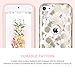 BENTOBEN iPod Touch 5 Case,iPod Touch 6 Case,Hybrid Solid PC Back Cover Soft TPU Bumper Cute Pineapple Pattern Shockproof Heavy Duty Protective Case Cover for iPod Touch 5th/6th Generation,White/Gold