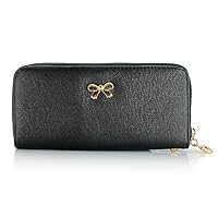 GEARONIC TM Women Wallet Long Clutch Faux Leather Card Holder Fashion Hand Purse Lady Woman Handbag Bag Black