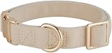 YUDOTE Ultra-soft Dog Collar Cotton Corduroy Small Dogs Creamy White view 7