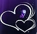 iKammo Large Desk Pad Extended Gaming Mouse Pad Big Cute Purple Butterfly Mouse Pad for Girls Women-Non-Slip Rubber Base Sticthed Edge Mousepad (35