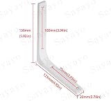 Sayayo Shelf Bracket Corner Brace 150mm x 125mm White 8Pcs EJR150W-8P view 6