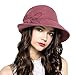 Maitose® Women's Wool Felt Flowers Church Bowler Hats