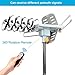 1PLUS Amplified 150 Miles HD Digital Outdoor HDTV Antenna with Adjustable Antenna Mount Pole, 360° Rotation