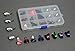 15pcs Stainless Steel Celluloid Thumb Finger Guitar Picks Plectrum + 15 Grid Case Storage Box