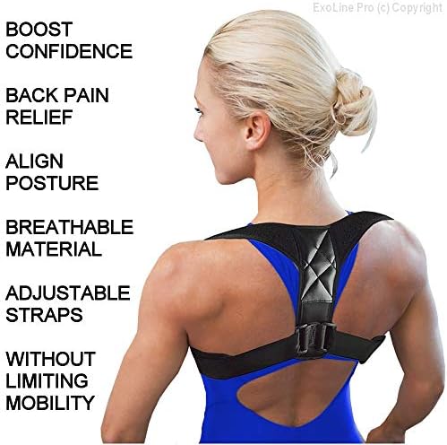 Posture Corrector Straight Upper Back Corrector Belt, Adjustable Shoulder Strap for Men & Women, Helps Adjust Slouching Back, Wear Under Clothes